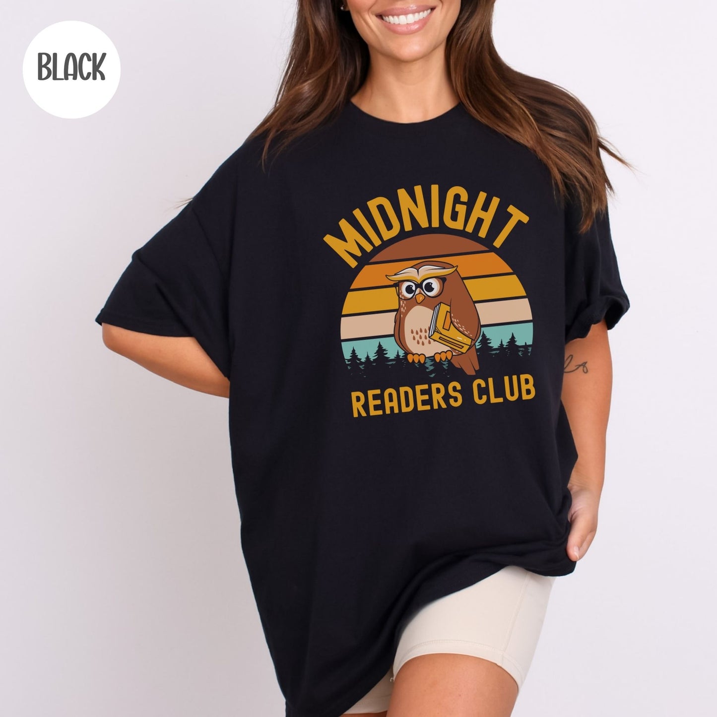 Midnight Readers Club Retro Owl T-Shirt