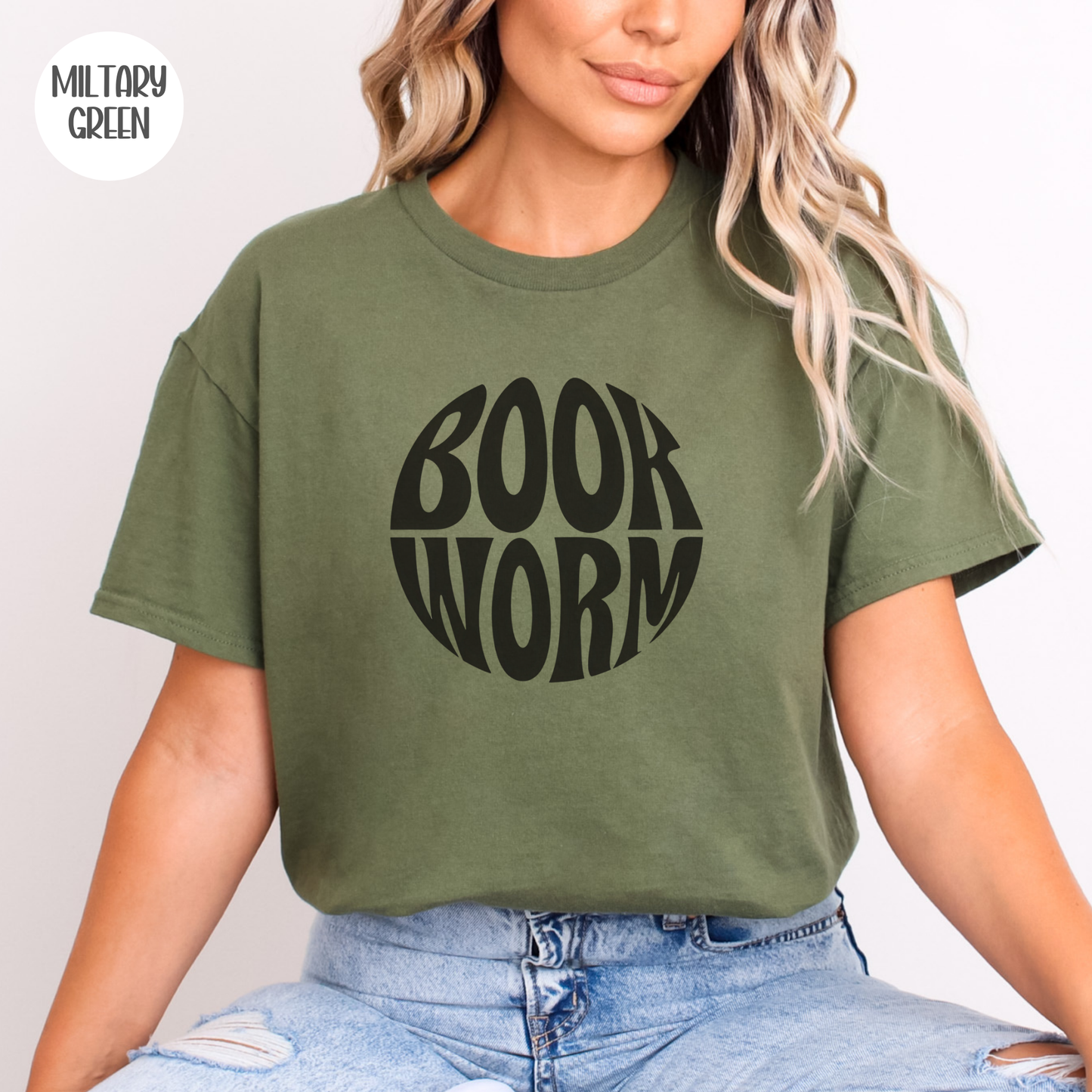 Book Worm T-Shirt-Stripeypeach
