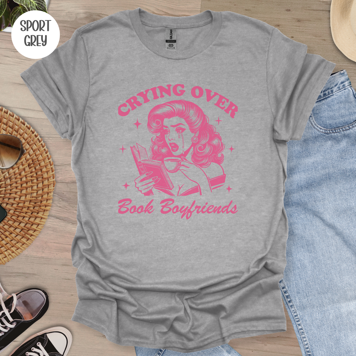 Crying over Book Boyfriends T-Shirt
