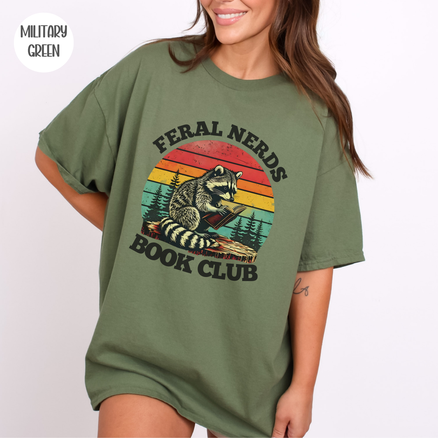 Feral Nerds Book Club Raccoon T-Shirt