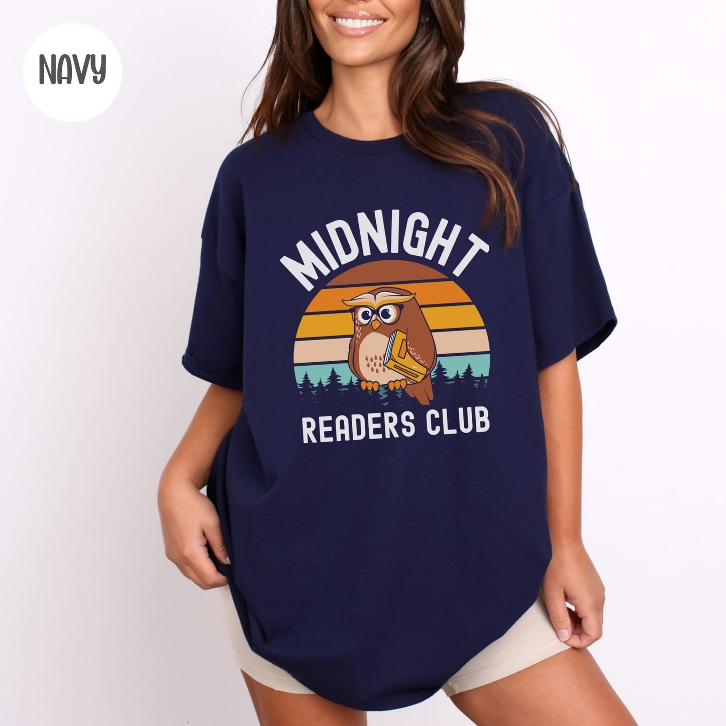 Midnight Readers Club Retro Owl T-Shirt