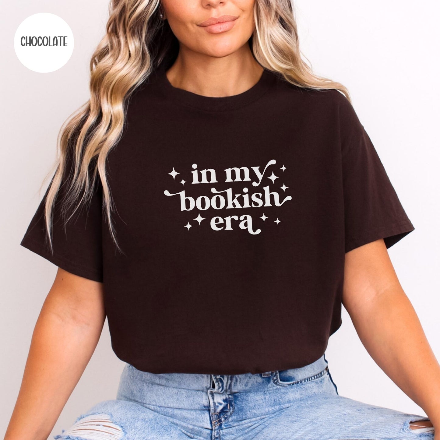 In my Bookish Era T-Shirt-Stripeypeach