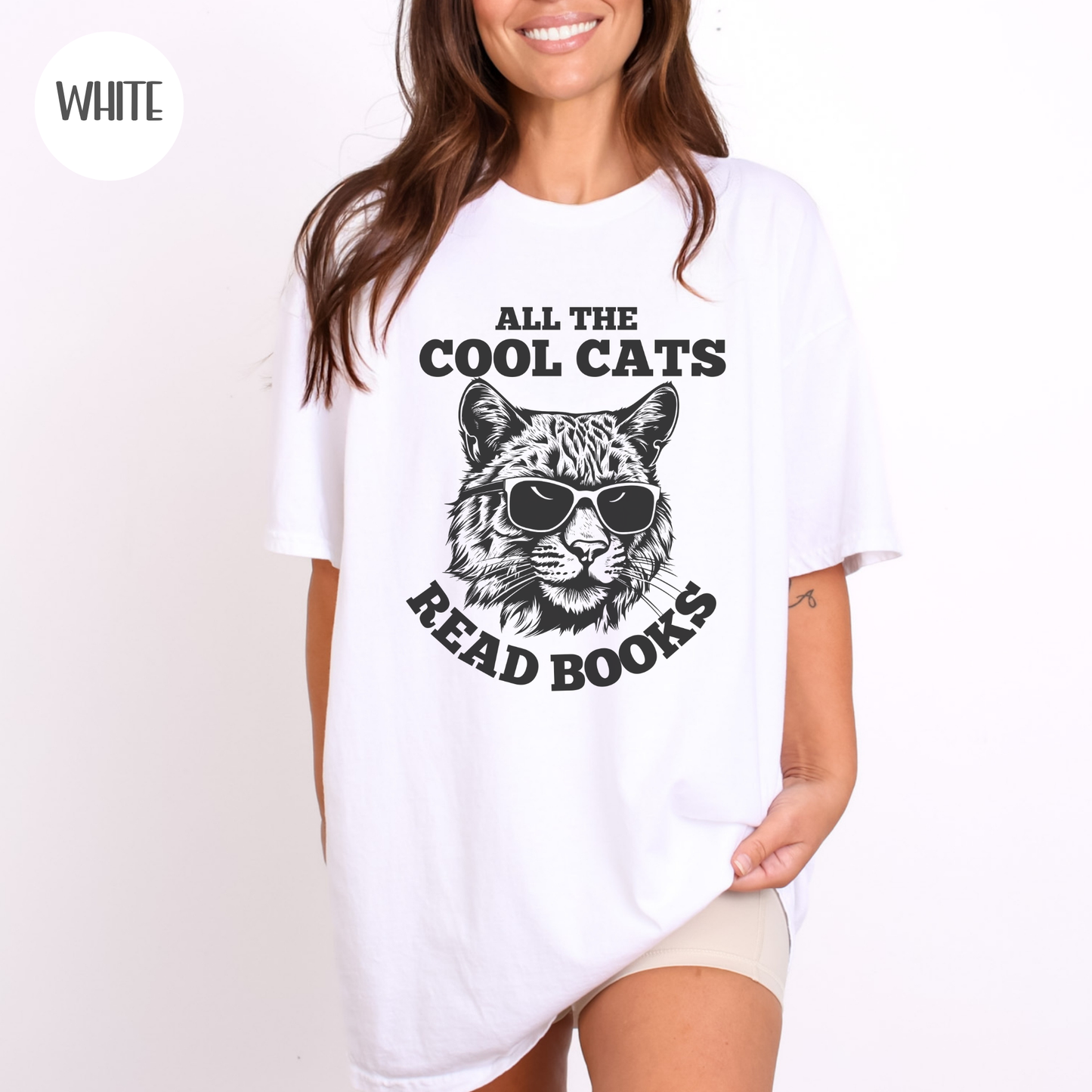 All the Cool Cats Read Books T-Shirt