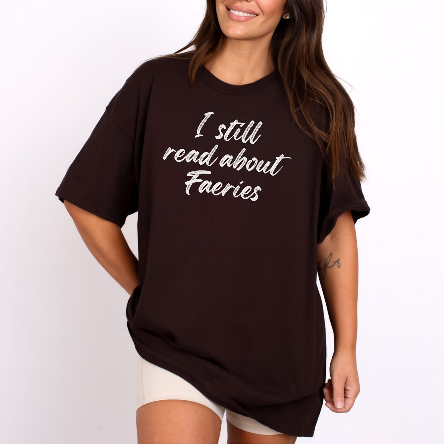I Still Read about Faeries | Fantasy Book T-Shirt-Stripeypeach