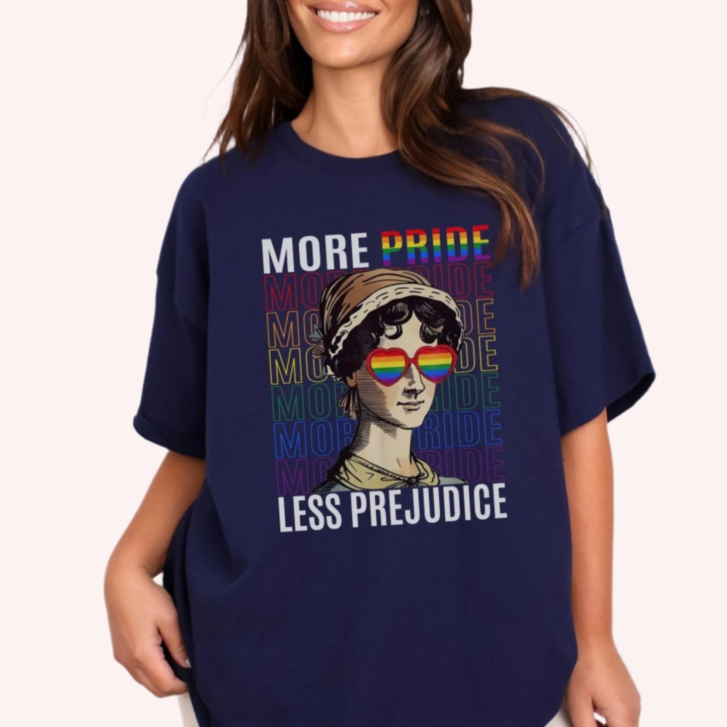 More Pride Less Prejudice T-Shirt-Stripeypeach