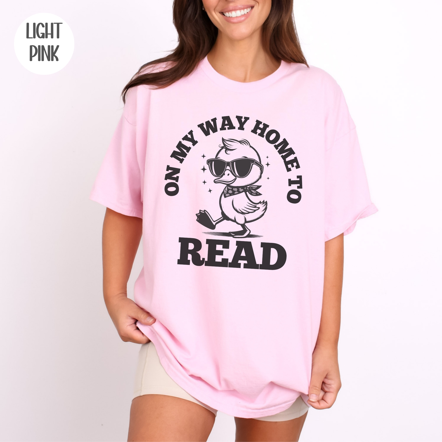 On my Way Home to Read Cool Duck T-Shirt