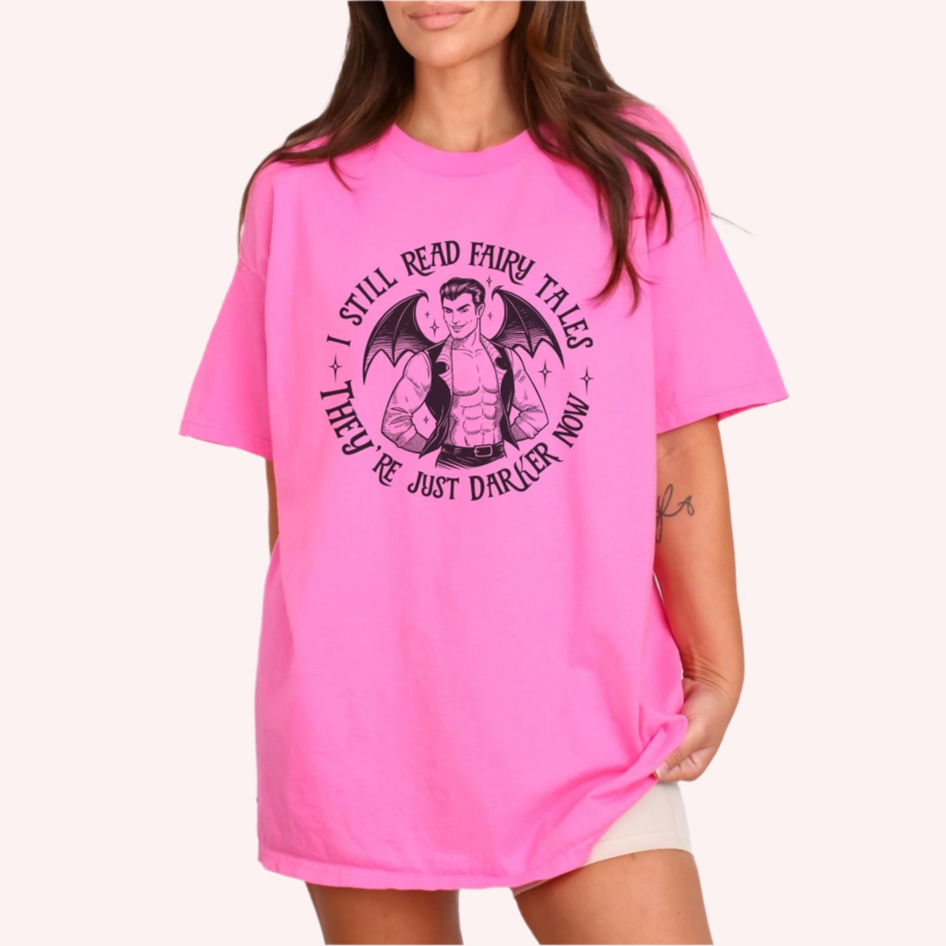 I Still Read Fairytales T-Shirt-Stripeypeach