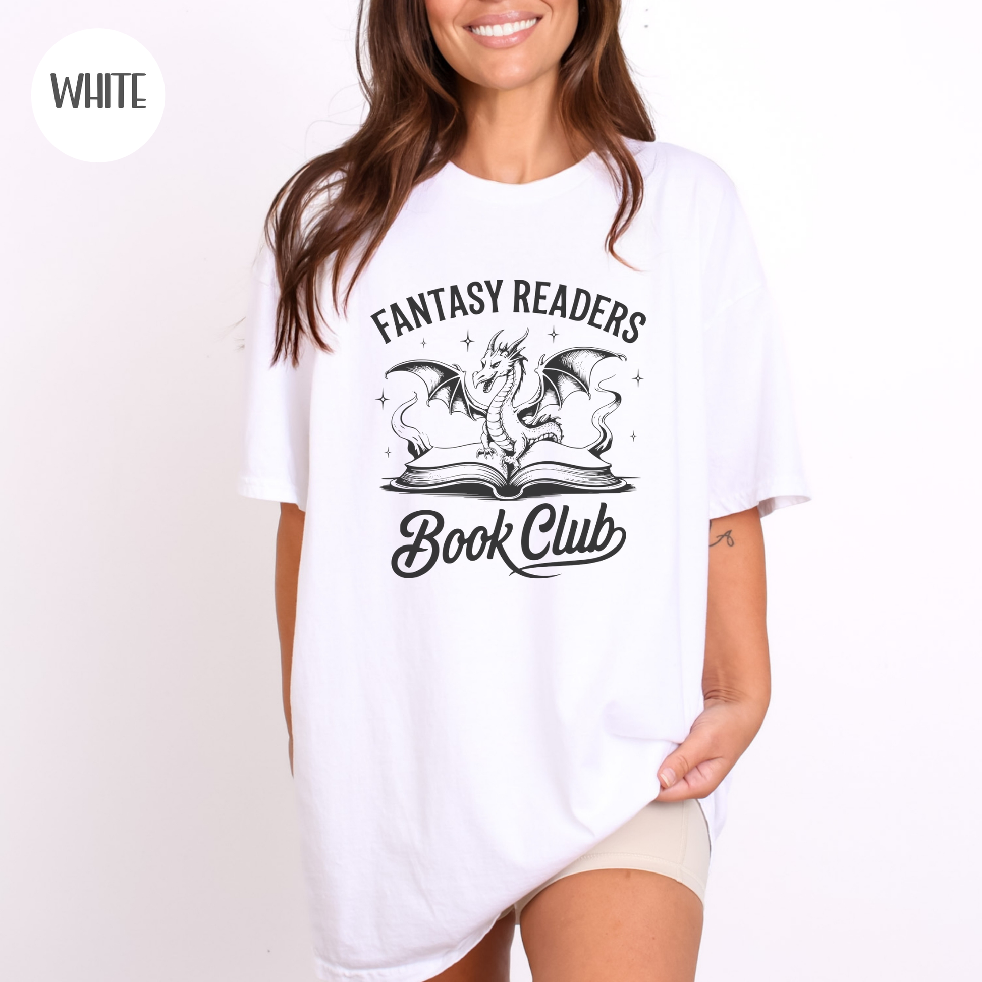 Fantasy Readers Book Club T-Shirt-Stripeypeach