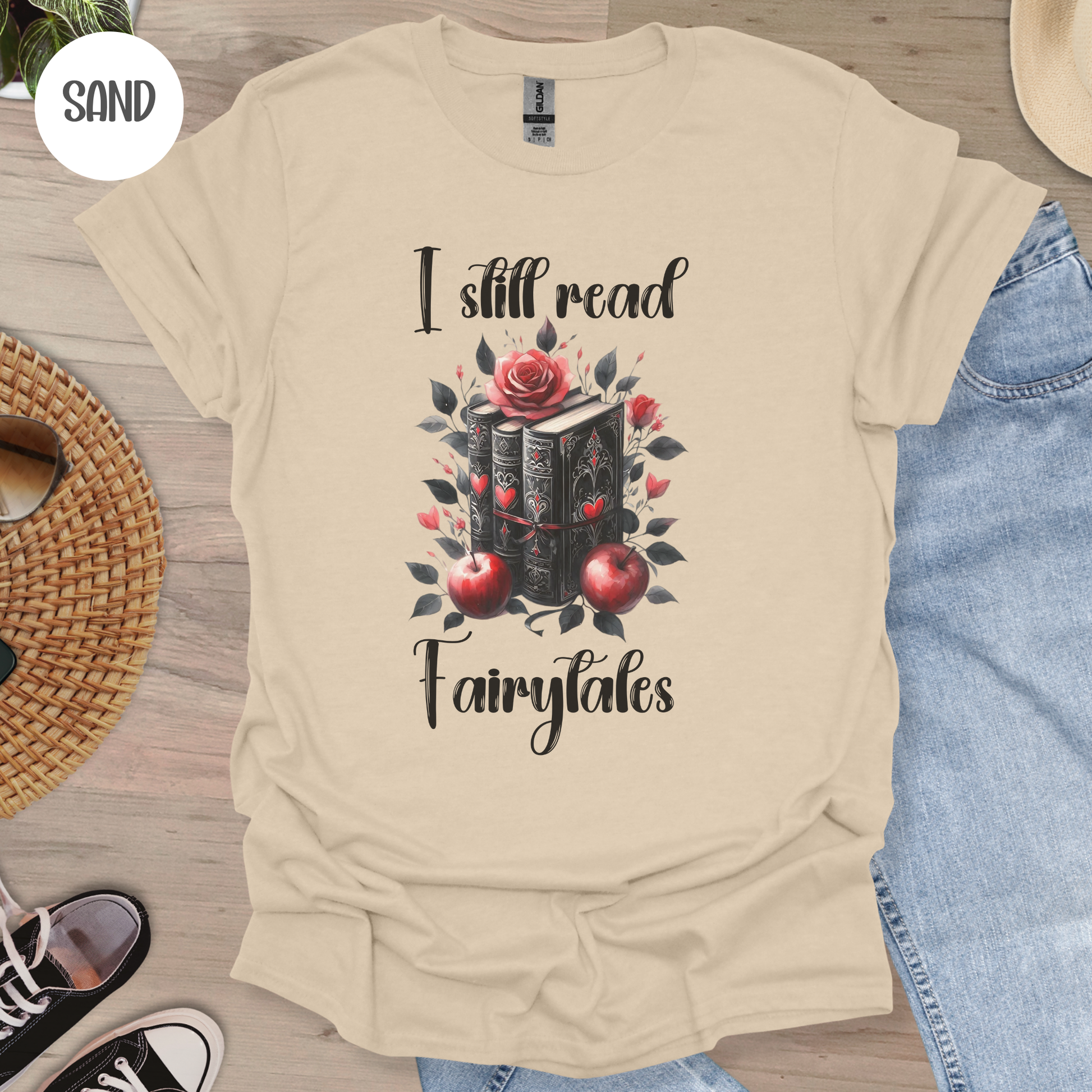 I Still Read Fairytales T-Shirt-Stripeypeach