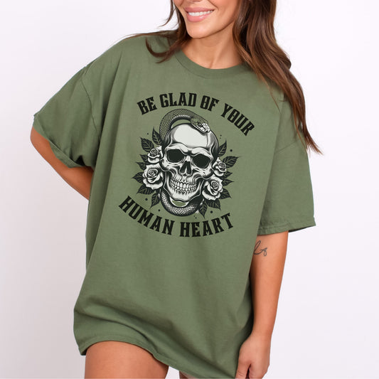 Be Glad of your Human Heart | ACOTAR Quote Book T-Shirt-Stripeypeach