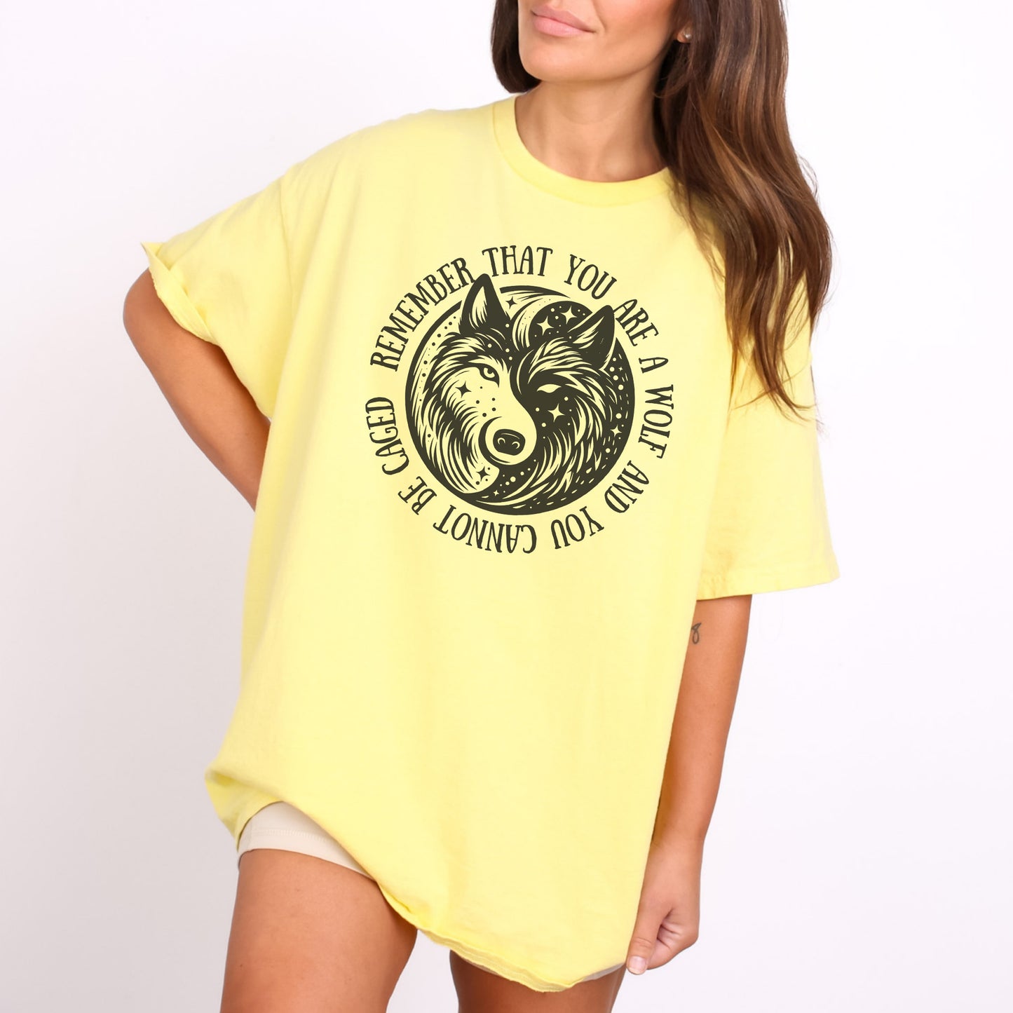 Remember That You are A Wolf l ACOTAR Book Quote T-shirt-Stripeypeach