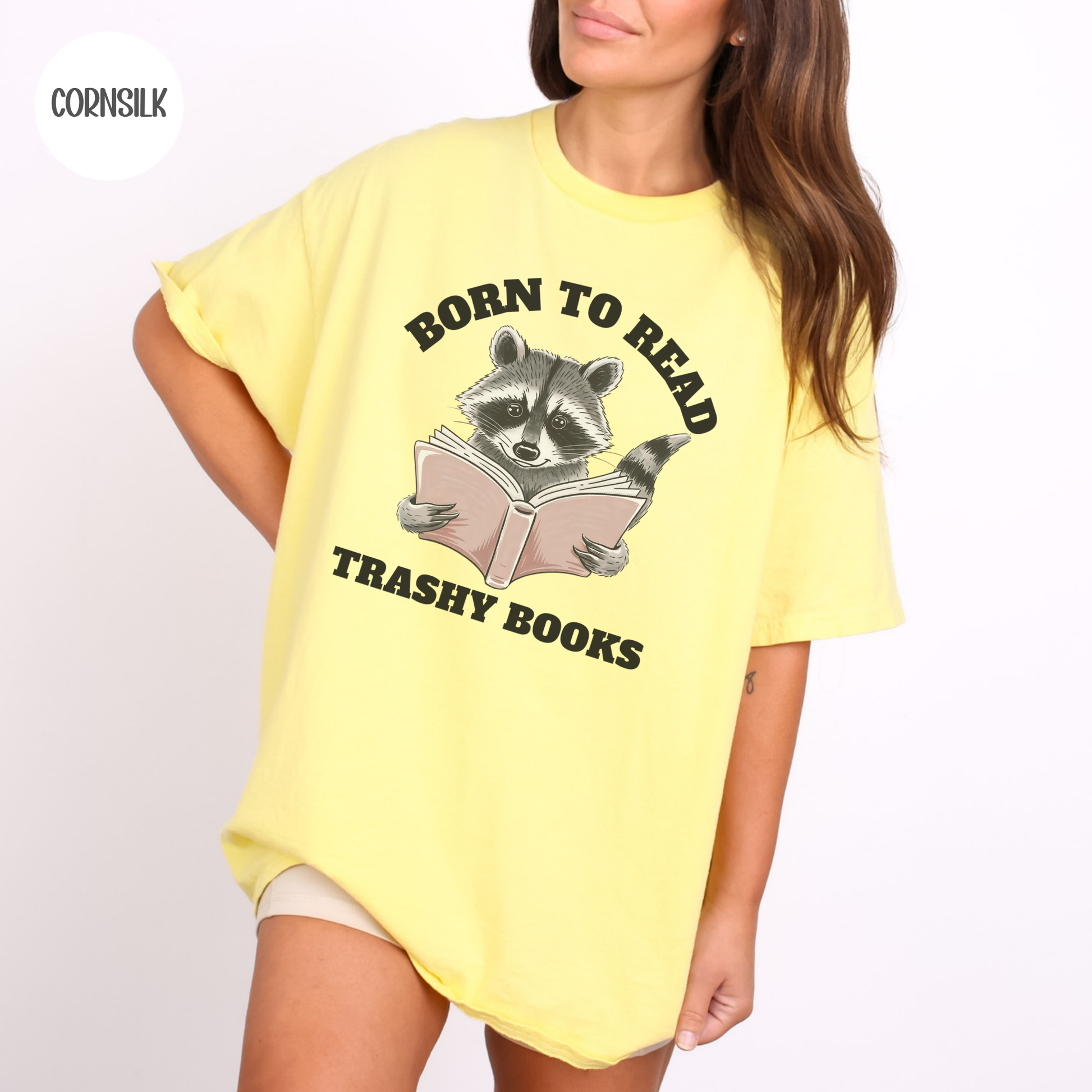 Born to Read Trashy Books T-Shirt-Stripeypeach