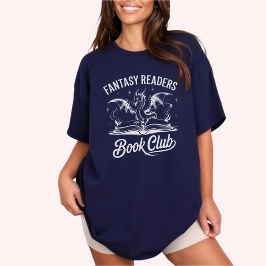 Fantasy Readers Book Club T-Shirt-Stripeypeach