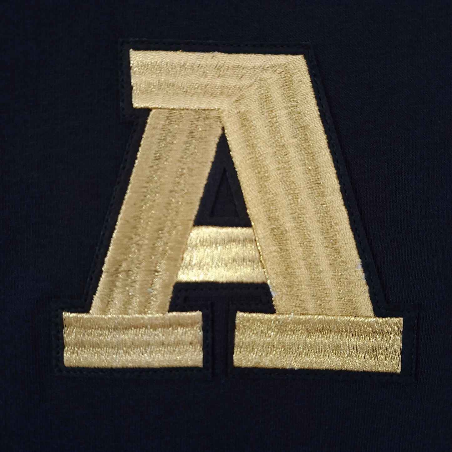 Organic Cotton Large Gold Initial Patch Personalised Sweatshirt