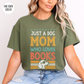 Just a Dog Mom who Loves Books T-Shirt-Stripeypeach