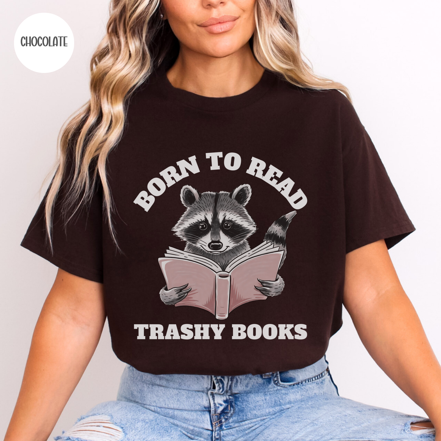Born to Read Trashy Books T-Shirt-Stripeypeach