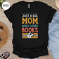 Just a Dog Mom who Loves Books T-Shirt-Stripeypeach