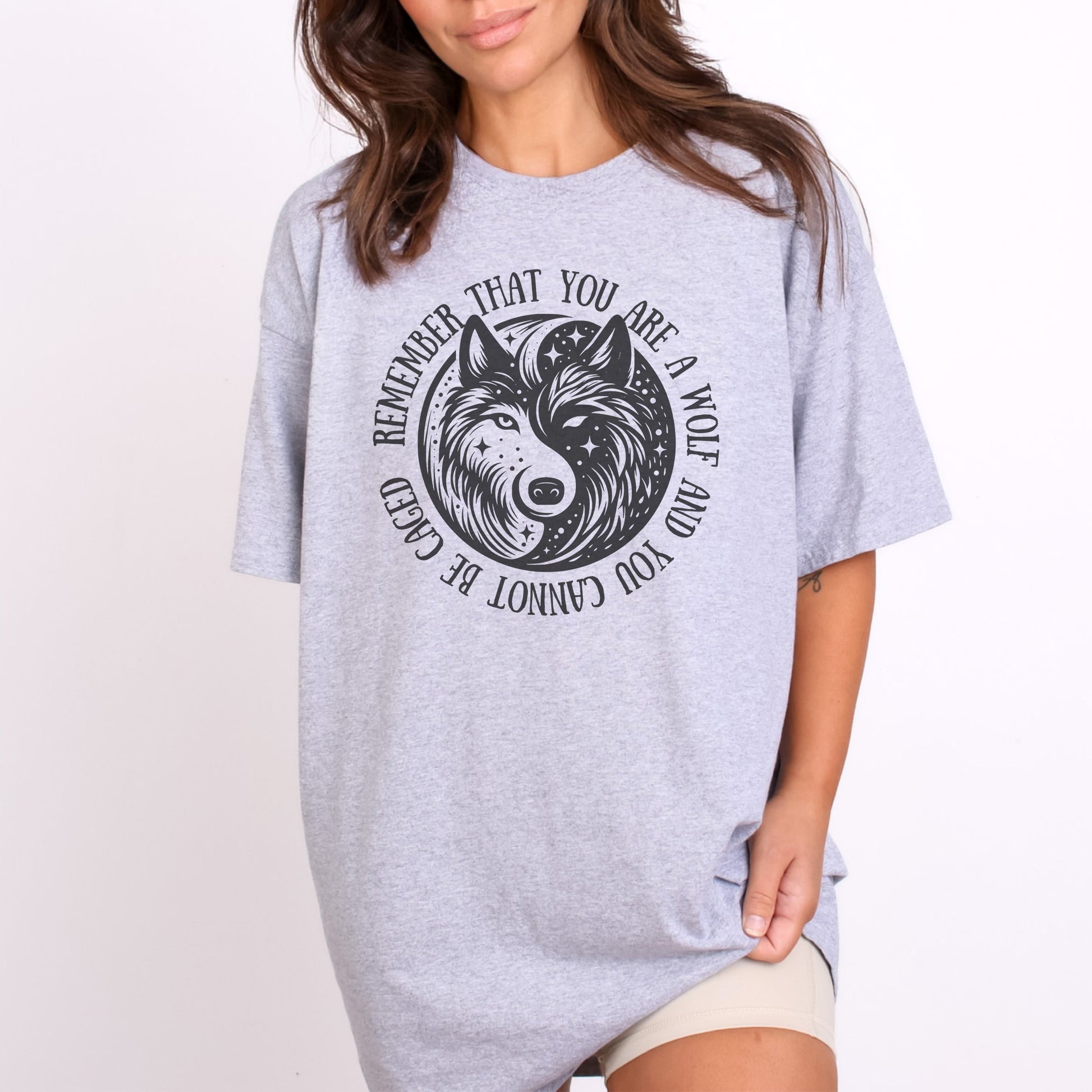 Remember That You are A Wolf l ACOTAR Book Quote T-shirt-Stripeypeach