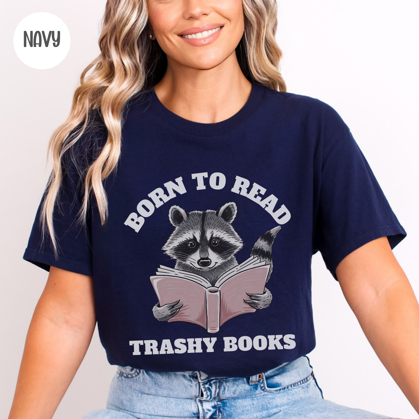Born to Read Trashy Books T-Shirt-Stripeypeach