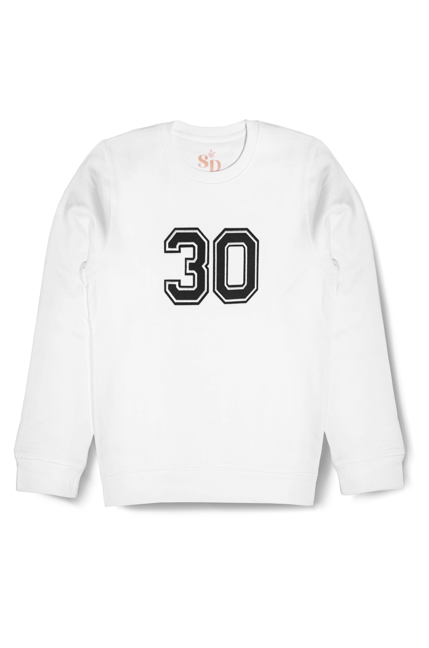 Organic Cotton Age/ Number Personalised Sweatshirt with Double Patch