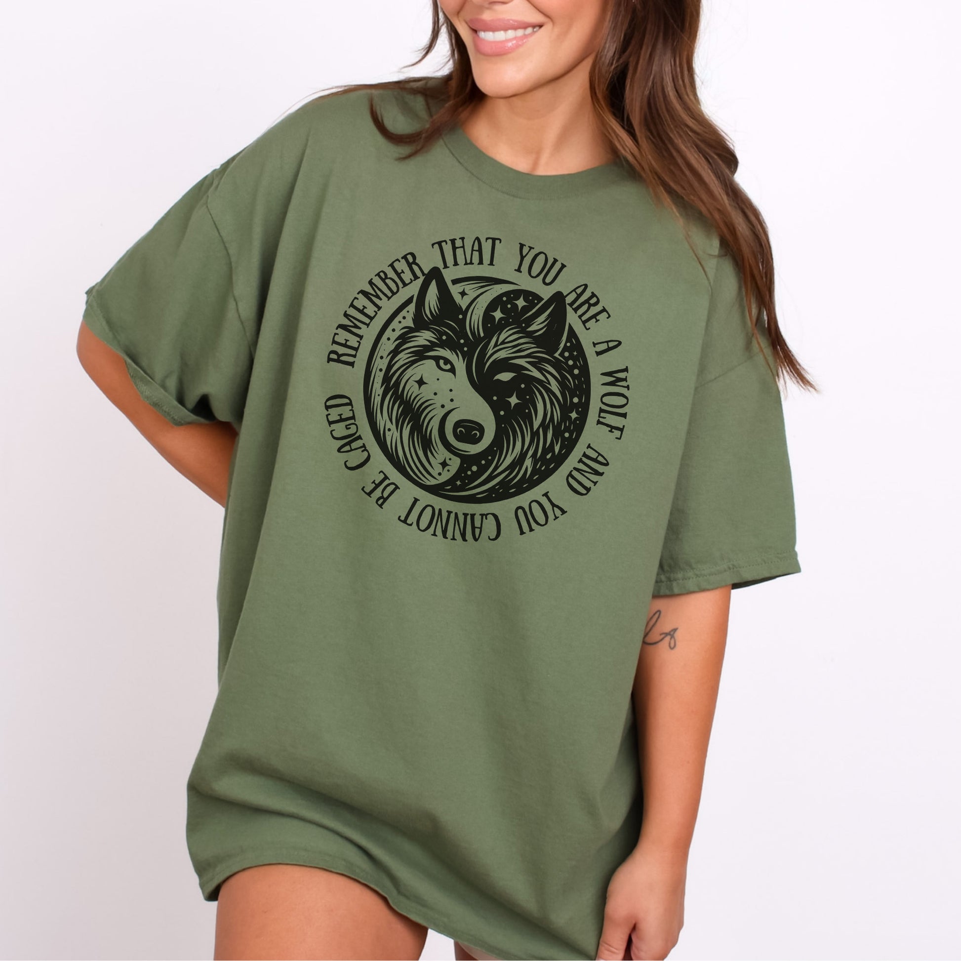 Remember That You are A Wolf l ACOTAR Book Quote T-shirt-Stripeypeach