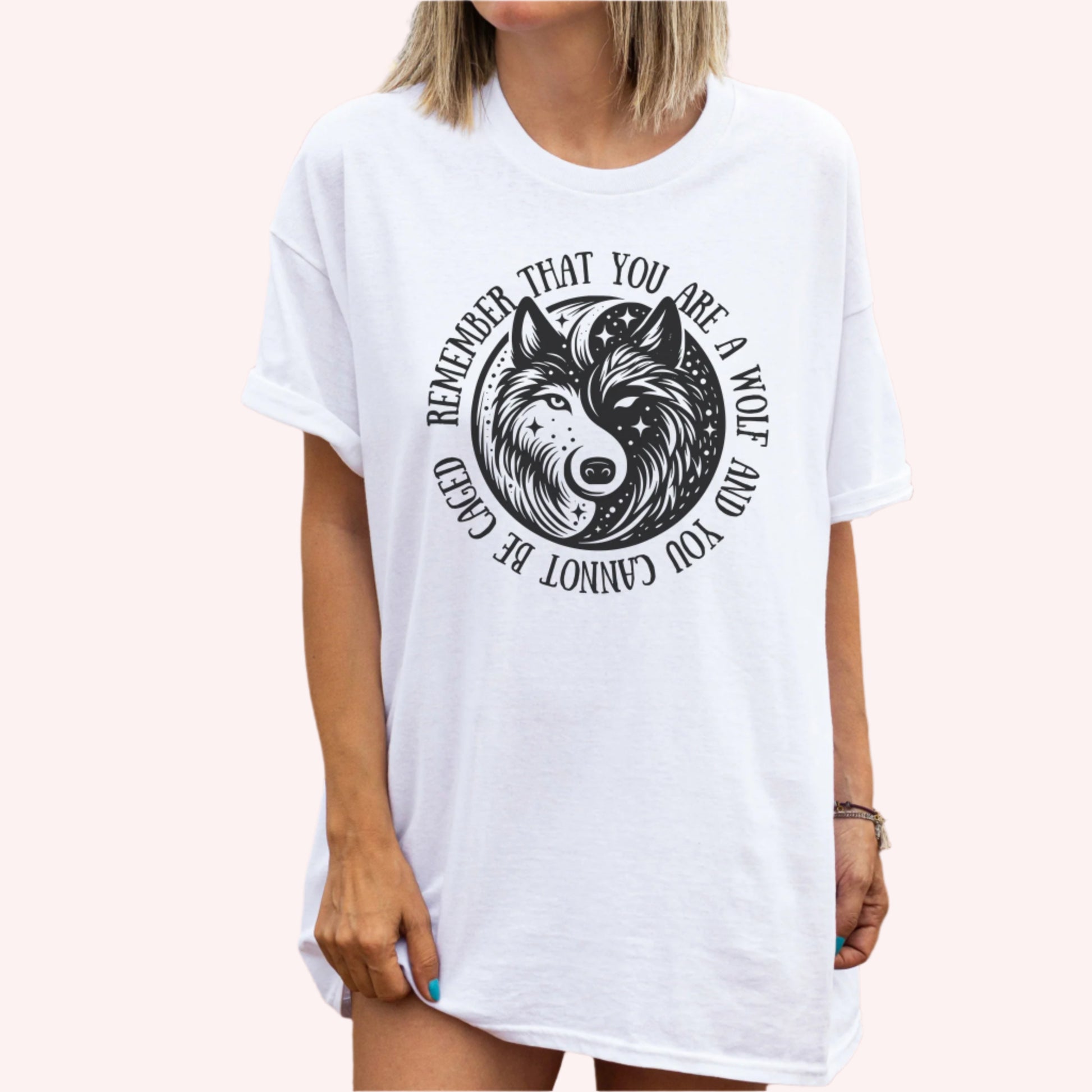 Remember That You are A Wolf l ACOTAR Book Quote T-shirt-Stripeypeach