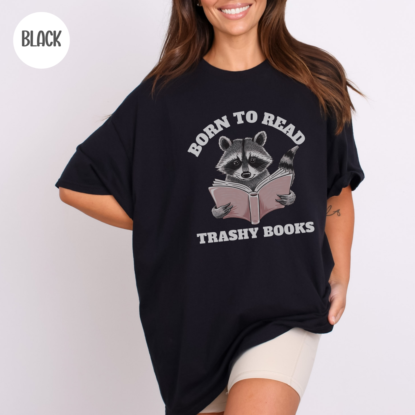 Born to Read Trashy Books T-Shirt-Stripeypeach