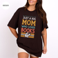 Just a Dog Mom who Loves Books T-Shirt-Stripeypeach