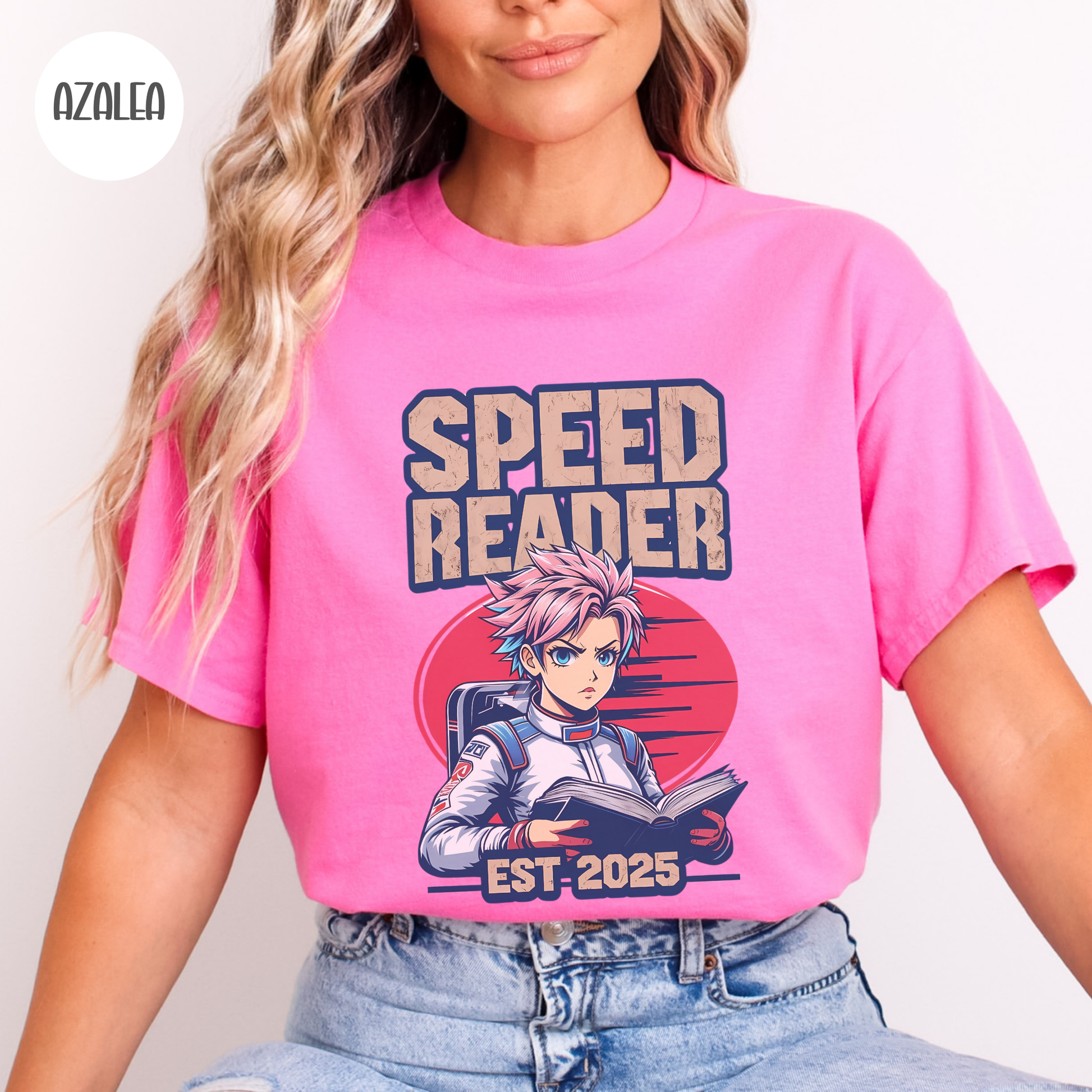 Speed Reader Anime Style T-Shirt-Stripeypeach