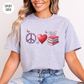 Peace Love Books T-Shirt-Stripeypeach