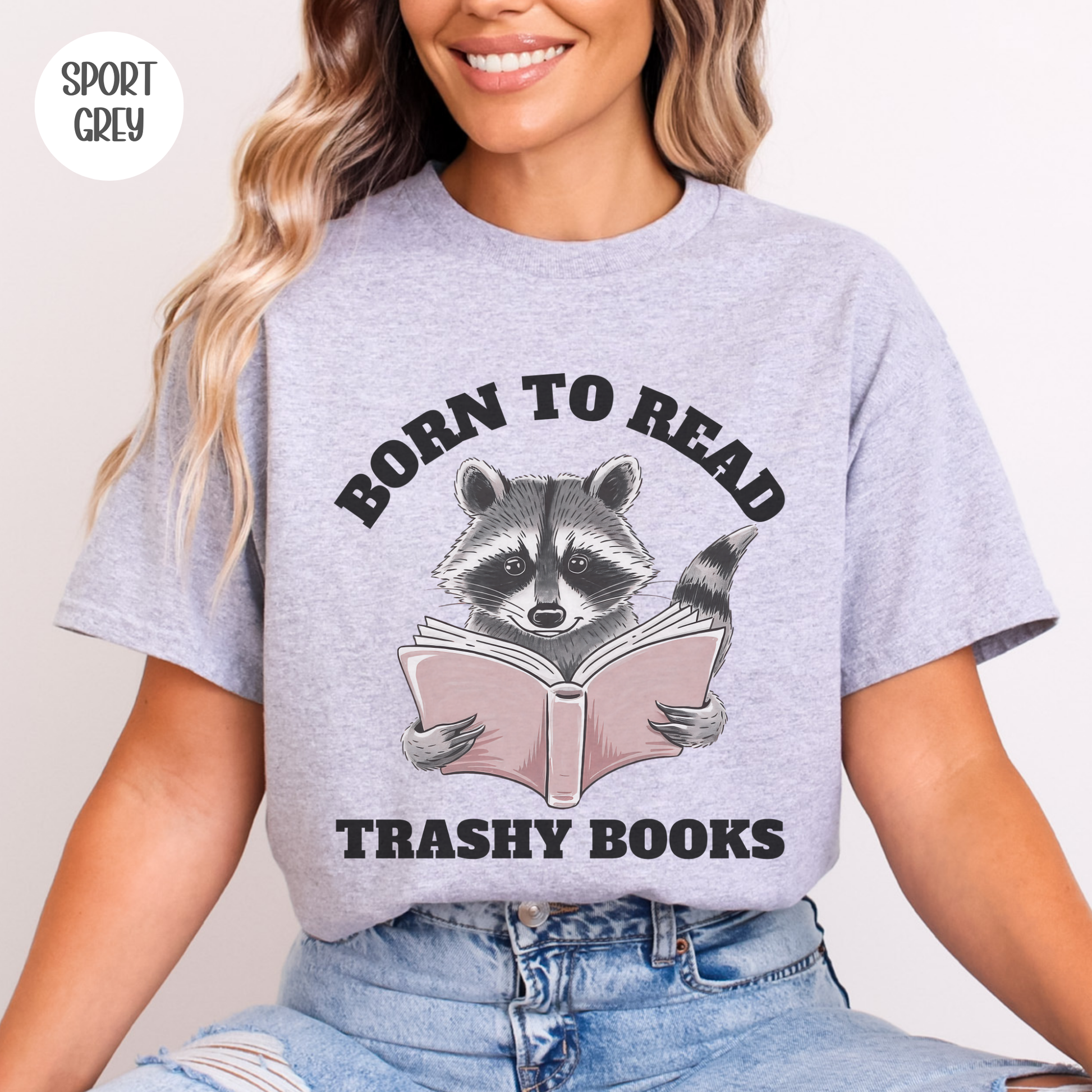 Born to Read Trashy Books T-Shirt-Stripeypeach