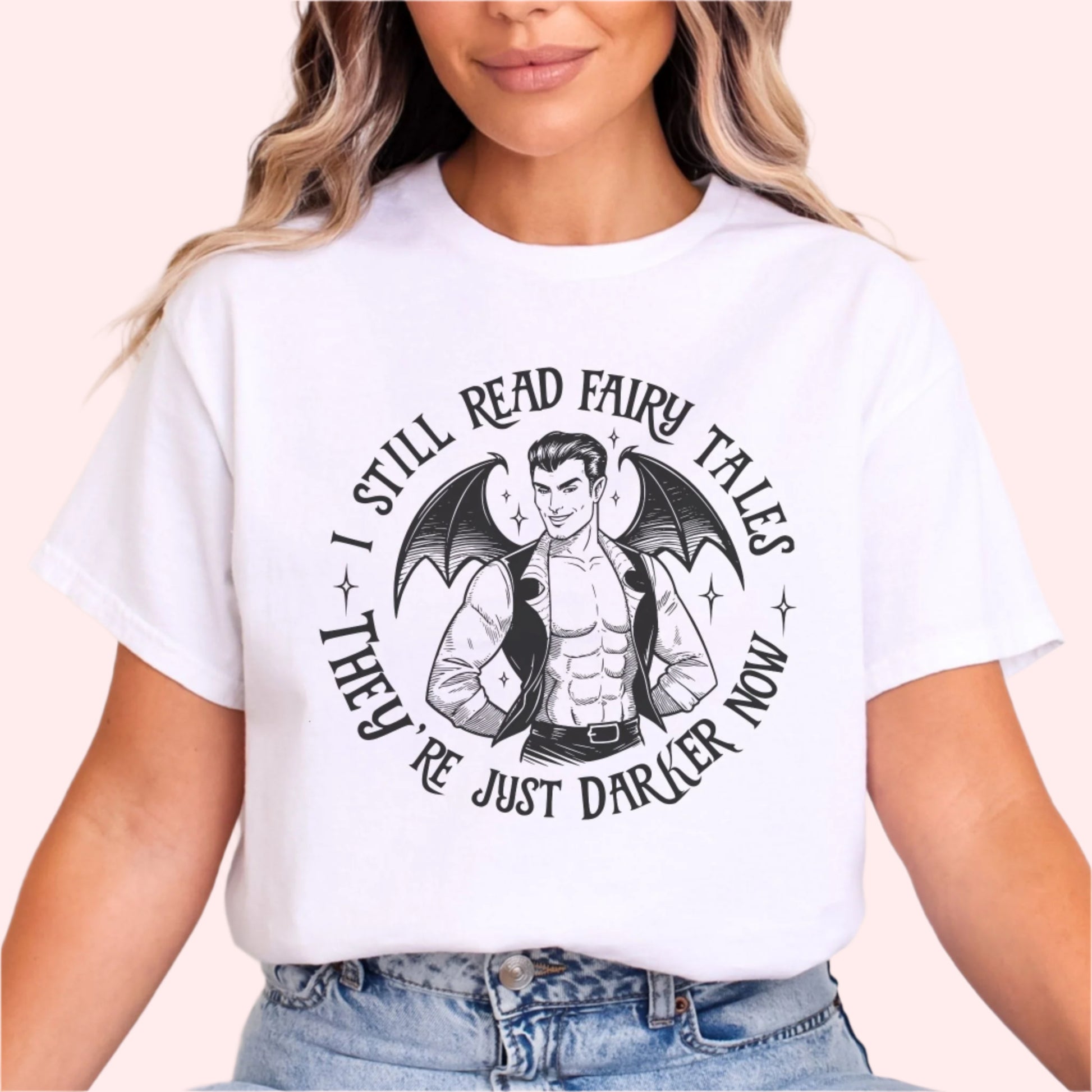 I Still Read Fairytales T-Shirt-Stripeypeach