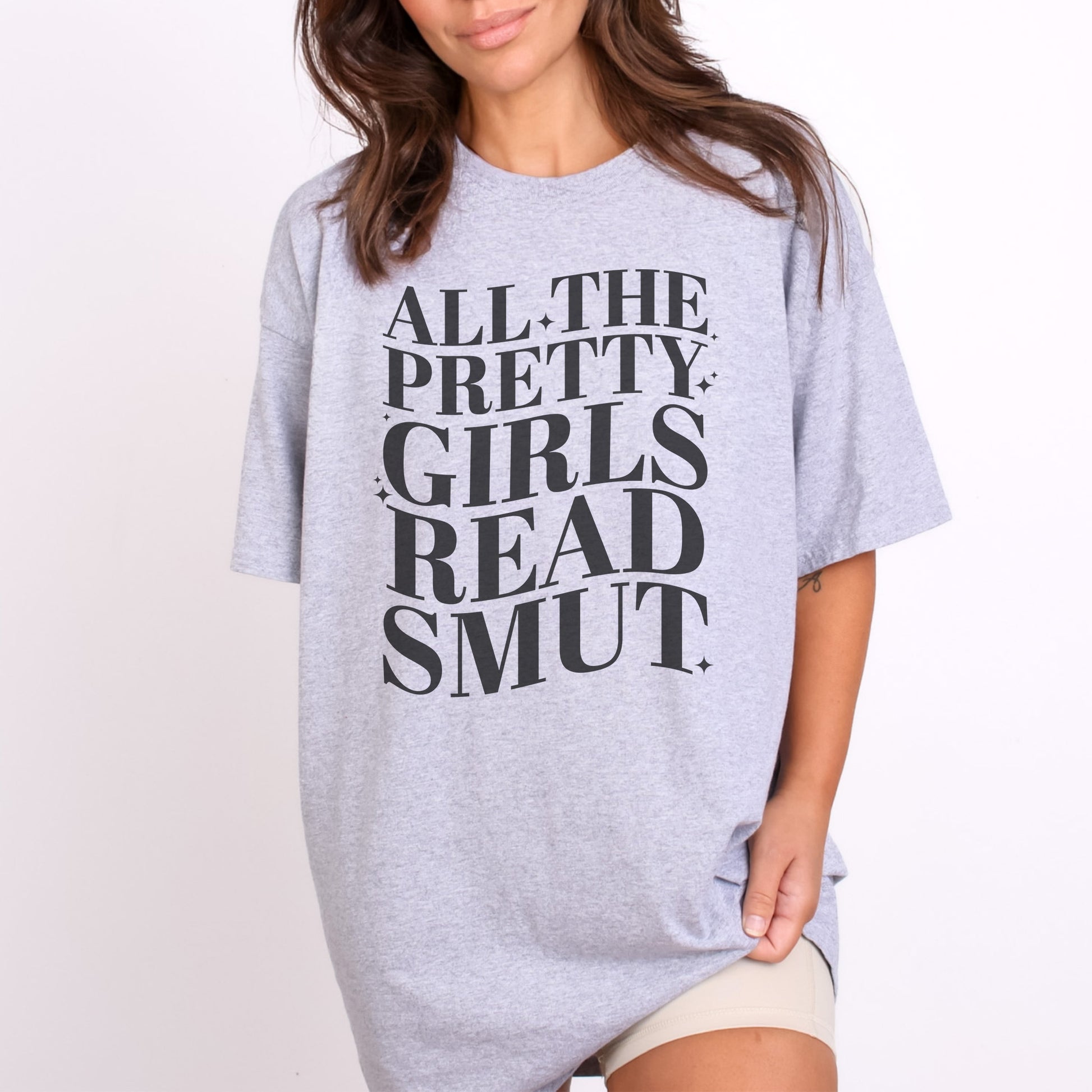 All the Pretty Girls Read Smut T-Shirt-Stripeypeach
