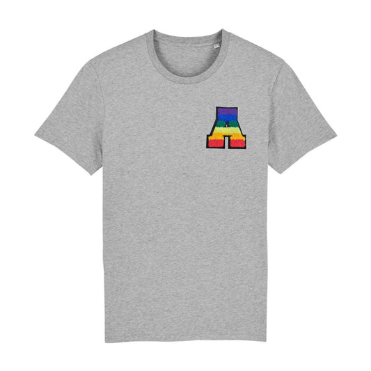 Organic Cotton Pride Initial Patch Personalised T-Shirt