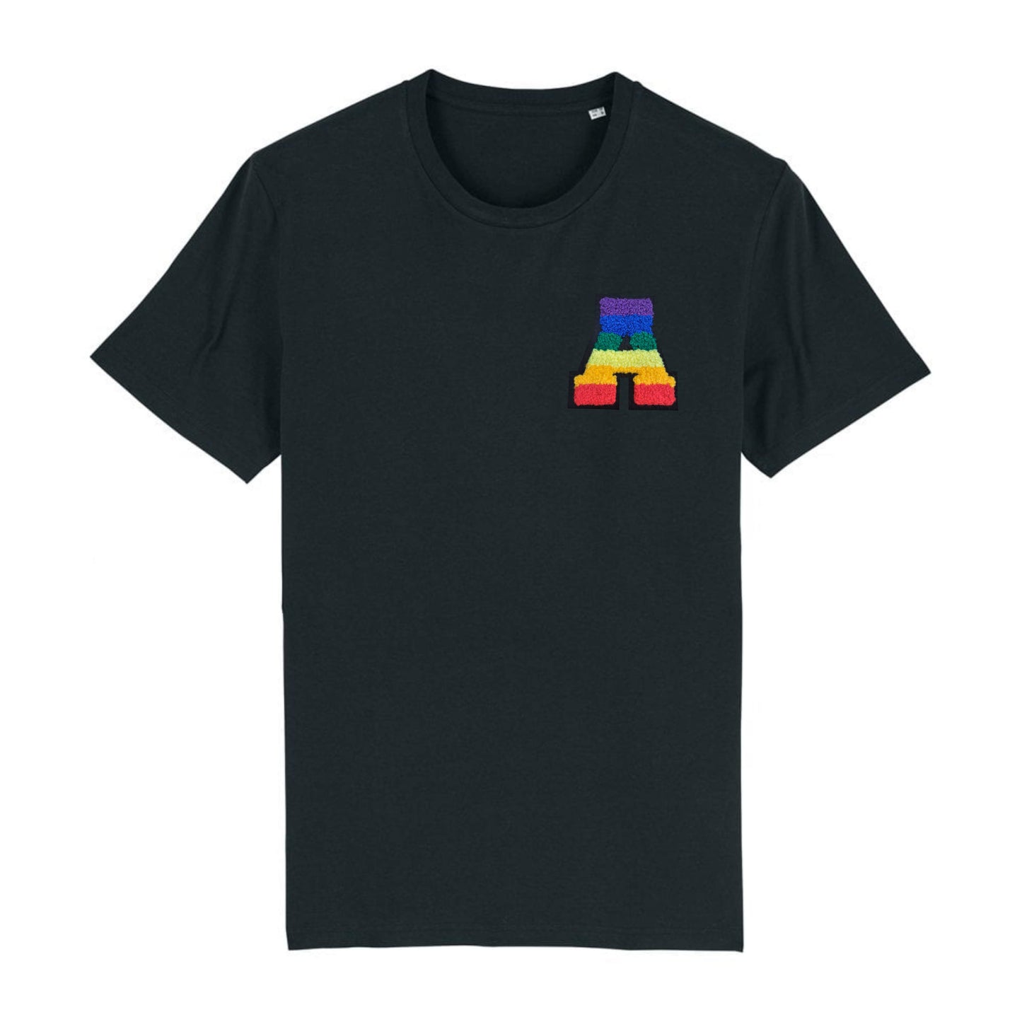 Organic Cotton Pride Initial Patch Personalised T-Shirt