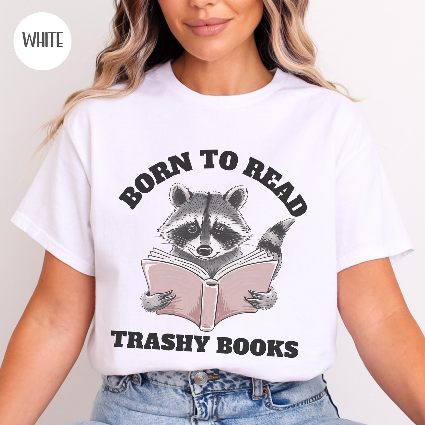 Born to Read Trashy Books T-Shirt-Stripeypeach