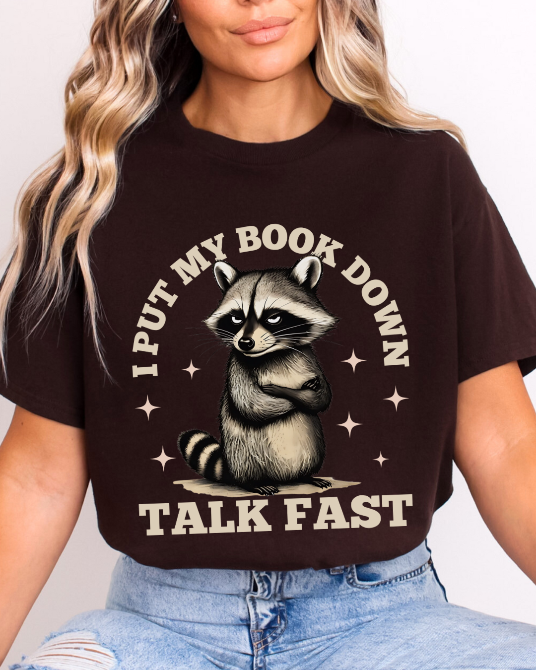 I put my Book Down Funny Raccoon T-Shirt
