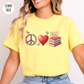 Peace Love Books T-Shirt-Stripeypeach