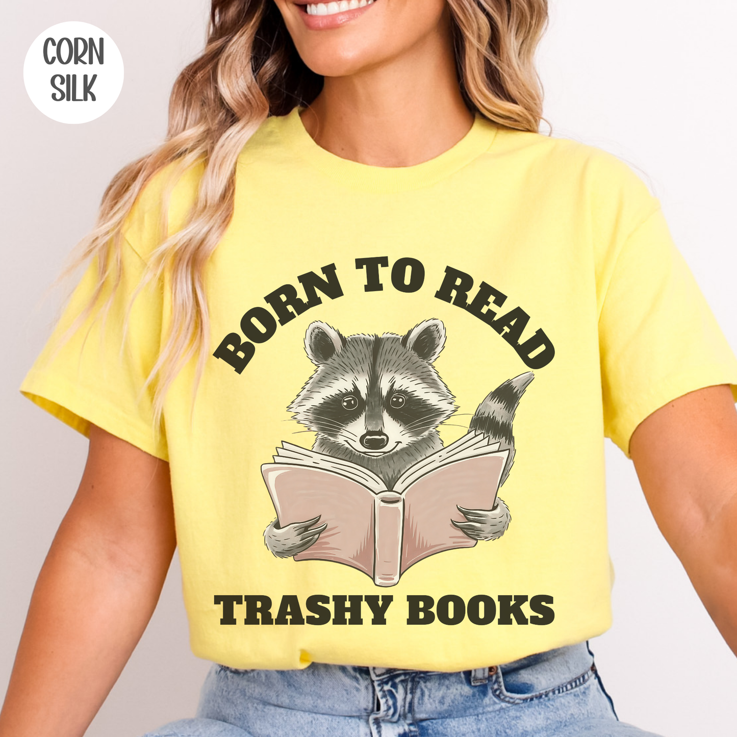 Born to Read Trashy Books T-Shirt-Stripeypeach