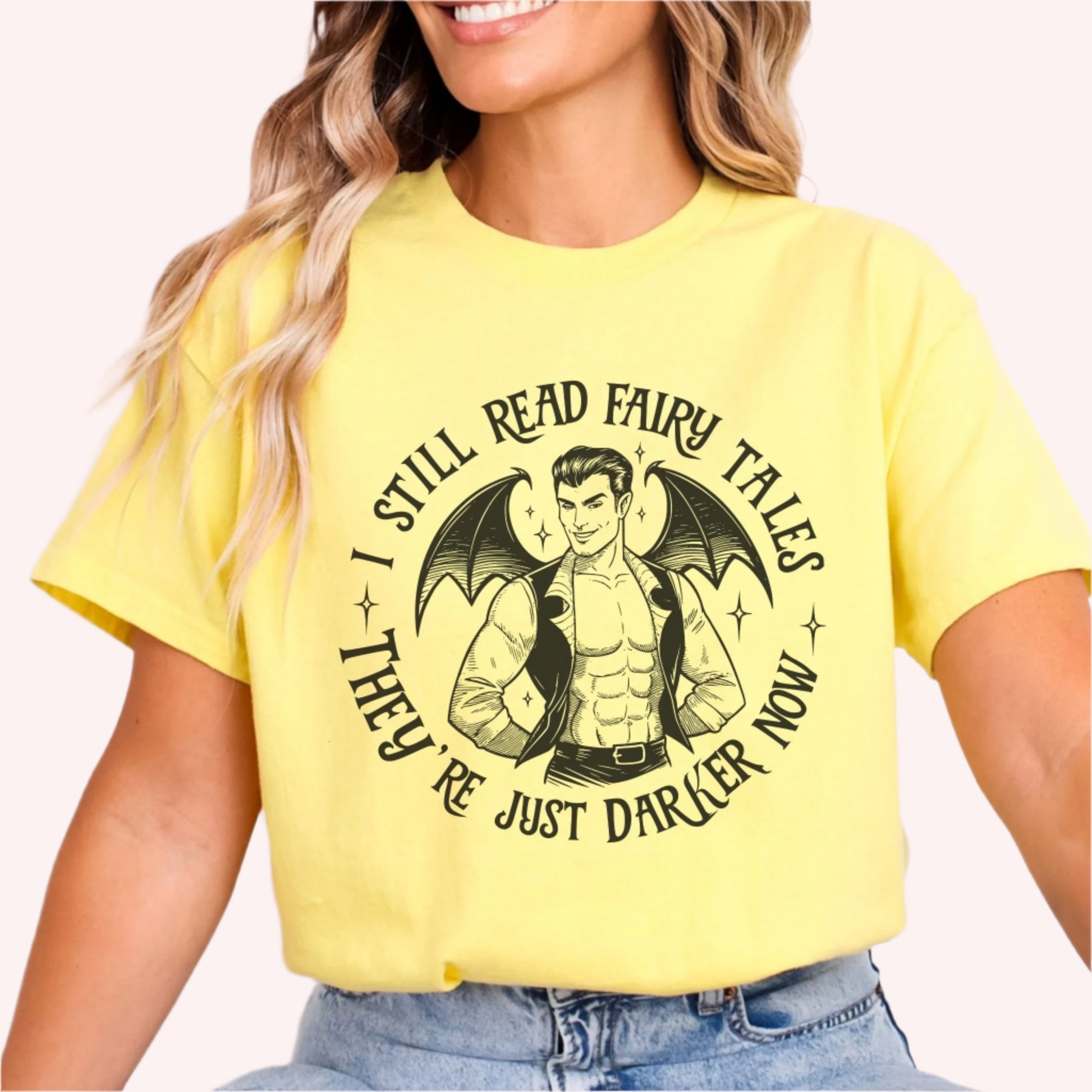 I Still Read Fairytales T-Shirt-Stripeypeach