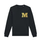 Organic Cotton Large Gold Initial Patch Personalised Sweatshirt