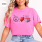 Peace Love Books T-Shirt-Stripeypeach