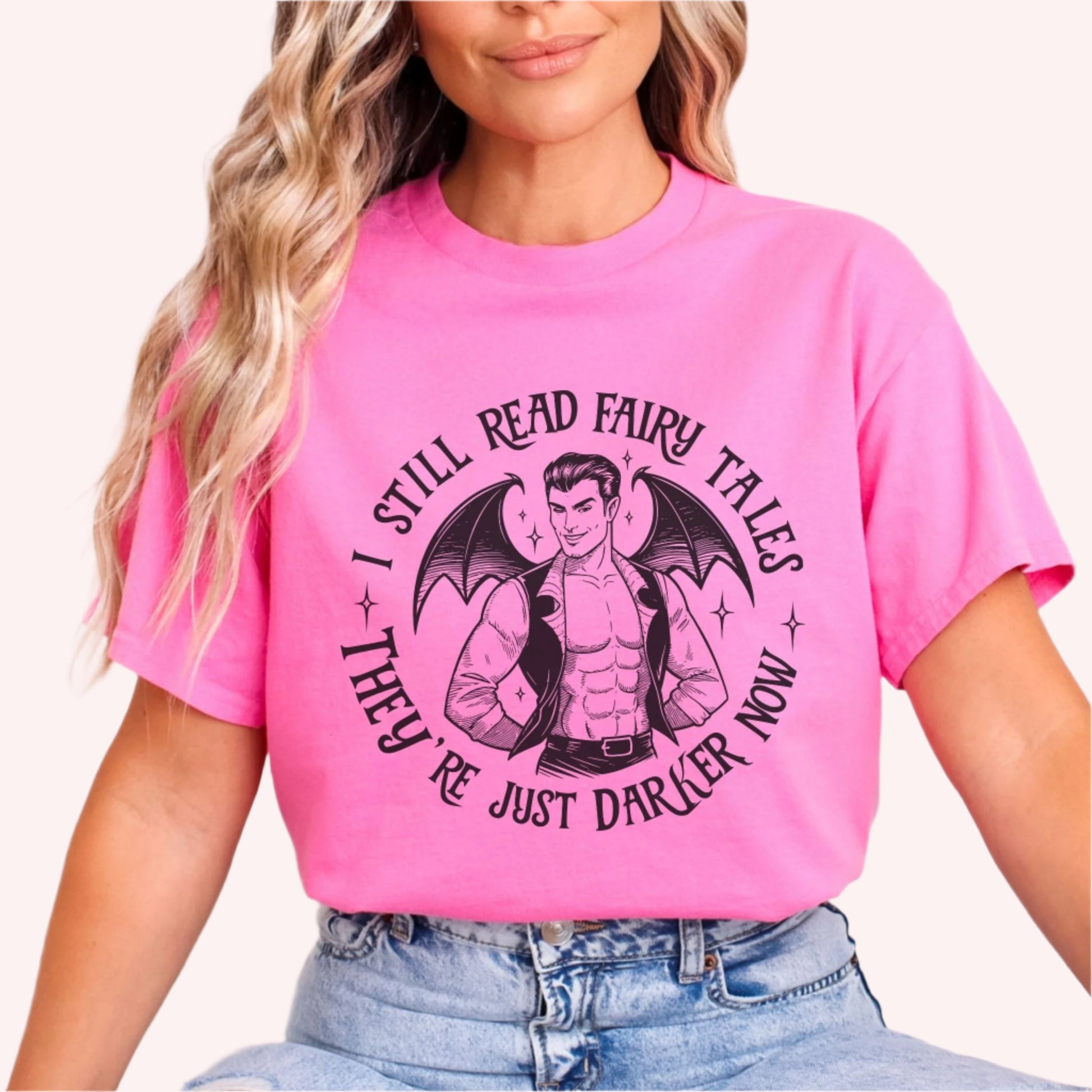 I Still Read Fairytales T-Shirt-Stripeypeach