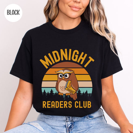 Midnight Readers Club Retro Owl T-Shirt