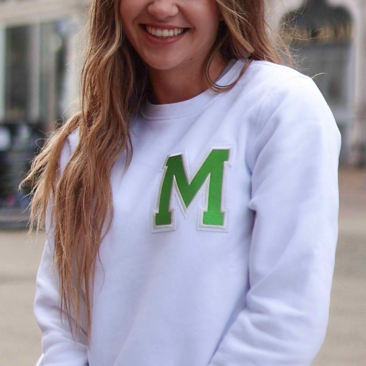 Organic Cotton Initial Patch Personalised Sweatshirt