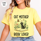 Cat Mother Book Lover T-Shirt-Stripeypeach