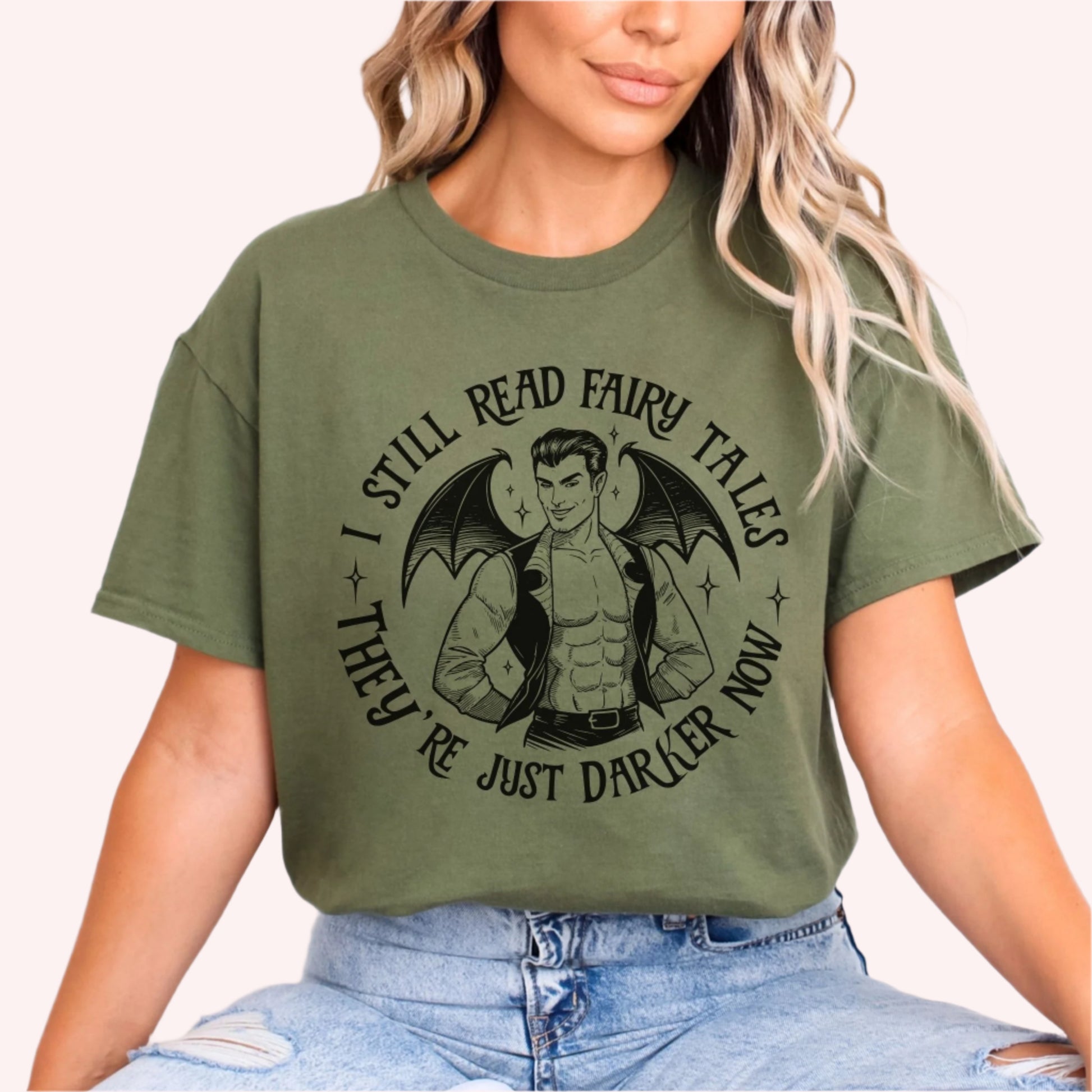 I Still Read Fairytales T-Shirt-Stripeypeach