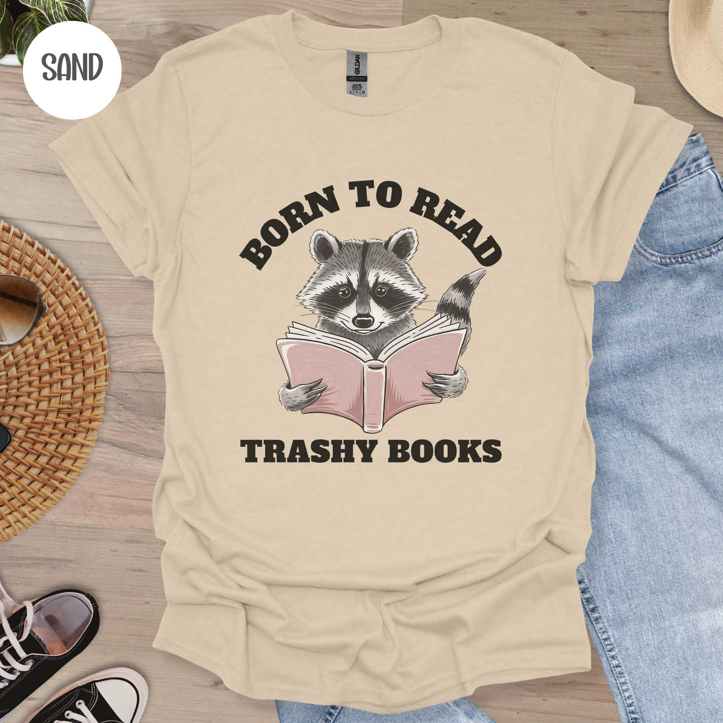 Born to Read Trashy Books T-Shirt-Stripeypeach