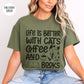 Life is Better with Cats Coffee & Books T-Shirt-Stripeypeach