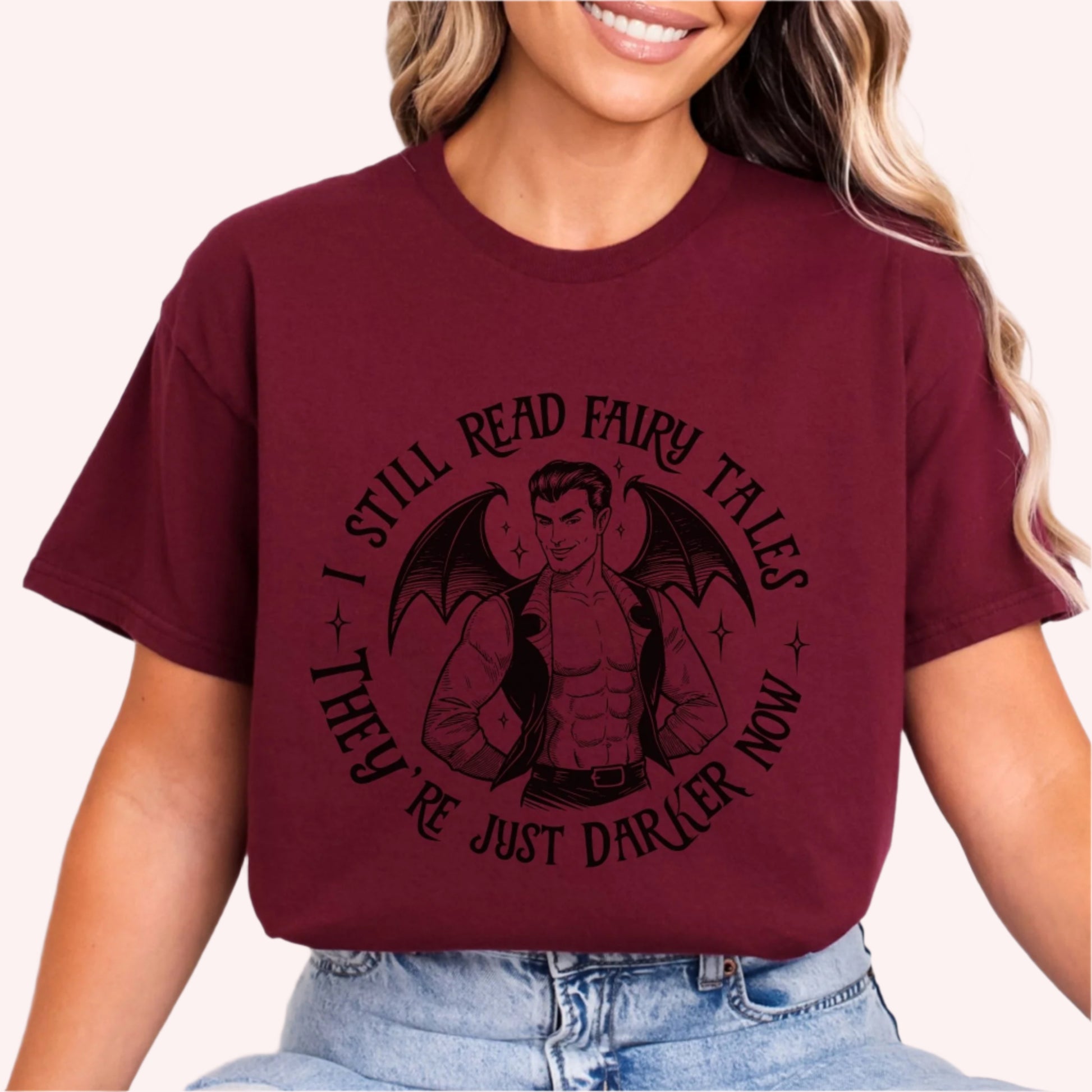 I Still Read Fairytales T-Shirt-Stripeypeach